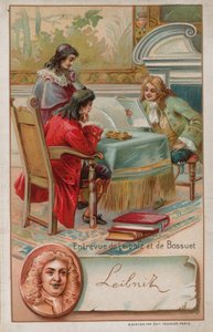 Ontmoeting tussen Leibniz en Bossuet door French School