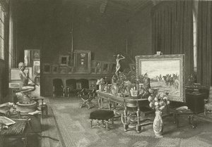 Meissoniers Atelier (gravure) door French School