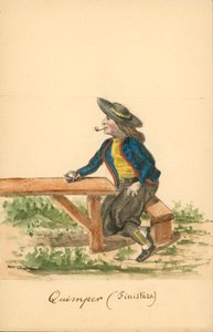 Mannenkostuum van Quimper, Finistère door French School