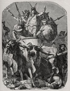 Merovee of Merovech, Frankische koning, eerste Merovingische koning door French School