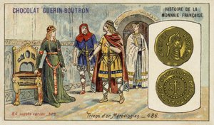 Merovingische gouden triens, 486 door French School