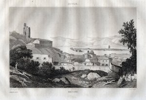 Messina - Sicilië - Gravure uit 