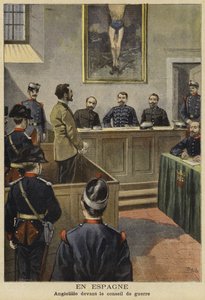 Michele Angiolillo voor de Krijgsraad, Spanje, 1897 door French School
