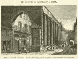 Milaan, de zuilen van San-Lorenzo