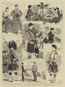 Militaire schetsen bij Edinburgh Castle door French School