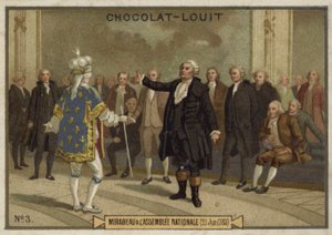 Mirabeau bij de Nationale Vergadering, 23 juni 1789 door French School