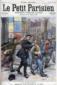 Moord op een vredeshandhaver in Parijs, rue Vergniaud in 1900 - in 