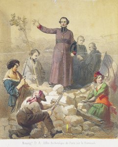 Monseigneur Affre (1793-1848) 25 juni 1848 door French School
