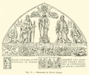 Monument van Nicolas Flamel door French School