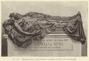 Monument opgericht op Père-Lachaise ter nagedachtenis aan Sivel en Croce-Spinelli door French School