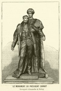 Monument Voor De Vermoorde Franse President Sadi Carnot door French School