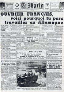 Ochtendkrant nr. 21311 van 20 oktober 1942: De Sto - Verplichte Arbeidsdienst - Waarom werken in Duitsland door French School