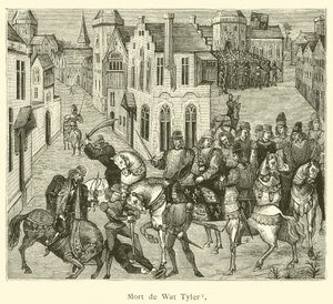 Dood van Wat Tyler (gravure) door French School