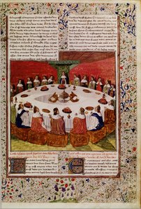 Verschijning van de Heilige Graal, uit de Queste del Saint Graal, c.1470 door French School