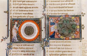 Ms 1044 fol.17v De Schepping, uit Ovide Moralise geschreven door Chretien Legouais door French School