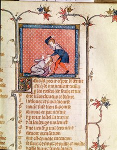 Ms 1126 f.66r Het Geweld van Jaloezie, uit de Roman de la Rose c.1487-95 door French School