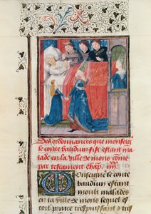 Ms 149 t.3 fol.163 Laatste Ziekte van Graaf Baldwin V van Henegouwen