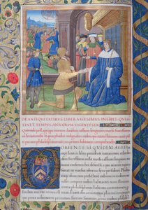 Ms. 1581 f. 897v Illustratie uit Boek XX (Van Fadus de procurator tot Florus), Hoofdstuk 1 van de Oudheden van de Joden (Antiquitates Judaicae) door Flavius Josephus - Hoe na de dood van Agrippa door French School