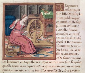 Ms 17 Arachne, uit Vie des Femmes Celebres, ca. 1505 door French School
