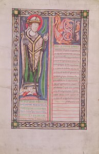 Ms 186 Fol.2v Pierre Lombard Bisschop van Parijs, uit de Liber Quatuor Sententiarum (Boek van Sententies), ca. 1160 door French School