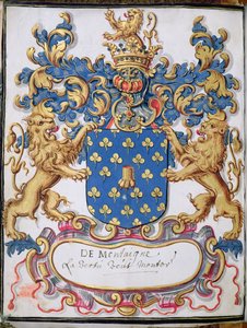 Ms 2151, fol.lv Wapen van Michel Eyquem de Montaigne (1533-92)