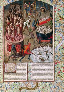 De Hel, uit de Franse vertaling van De Civitate Dei door St. Augustinus van Hippo (354-430) door French School