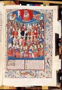 Paradijs, uit De Civitate Dei door St. Augustinus van Hippo (354-430) door French School