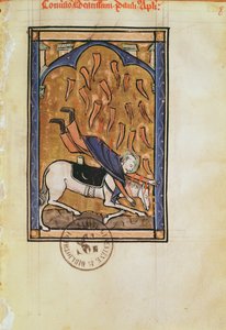 Bekering van St. Paulus, uit het Psalter van de Abdij van St. Elizabeth de Genlis door French School