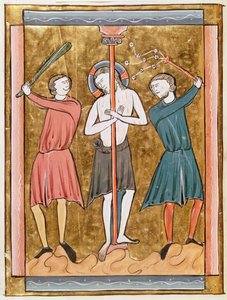 Ms 3016 fol.17v De Geseling, uit Psautier a lUsage de Paris door French School
