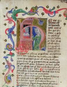 Ms 3859 Miniatuur van de filosoof Boethius (c.480-524) in de gevangenis door French School