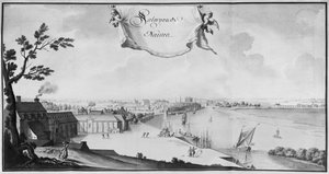 Magazijnen voor zout in Nantes, 1723 door French School