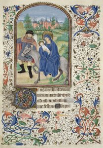 Ms Euing 4 f.55r De vlucht naar Egypte, uit Glasgow Hours, ca. 1450-60