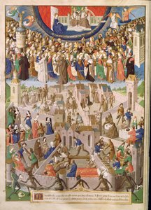 De Stad van God, uit een vertaling van de werken van St. Augustinus door Raoul de Presles, c.1469-73 door French School
