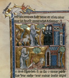 Ms Fr 95 f.4v Kluizenaar en beest, uit l