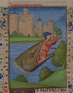 Jona en de walvis, uit de Bijbel van Jean XXII door French School