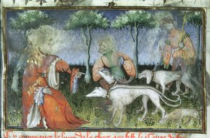 Jacht, uit het Livre de la Chasse door Gaston de Foix