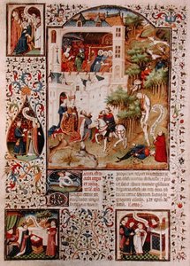 Ms Lat 17294 De dood van St. Edward de Belijder (1003-66) uit het Brevier van de Hertog van Bedford, c.1424-1435 door French School