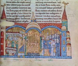 Ms Lat 17716 fol.91 De Wijding van de Kerk in Cluny door Paus Urbanus II (1042-99) in november 1095 door French School