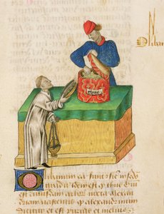 Ms Tractatus de Herbis door Dioscorides, fol.104r De Wierookverkoper