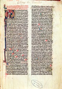 Pagina uit de Somme de Theologie door St. Thomas van Aquino (1225-74) door French School