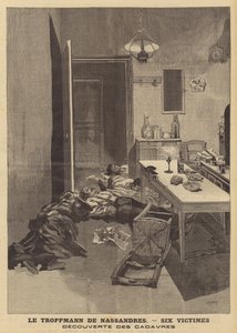 Moord op een gezin van zes in Nassandres door een moordenaar genaamd Caillard door French School