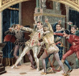 Moord op de Hertog van Guise (Hendrik I van Lotharingen, bekend als de Balafré) door French School