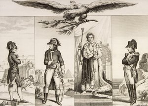 Napoleon Bonaparte (1769-1821) in vier stadia van zijn leven, uit 