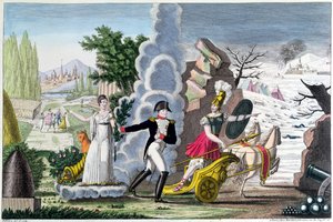 Napoleon I (1769-1821) tussen Oorlog en Vrede, ca. 1815 door French School