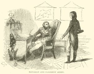 Napoleon en president Aubry (gravure)