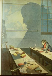 Napoleon als schooljongen, illustratie uit 