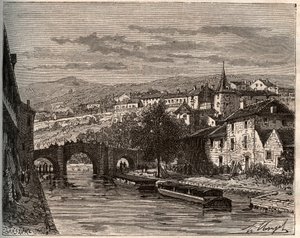 Nerac - Lot-et-Garonne - gravure in 