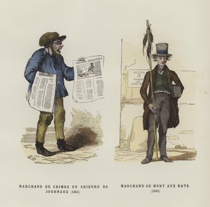 Krantverkoper en rattenvanger, 1845