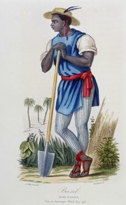 Neger planter van Brazilië - in 