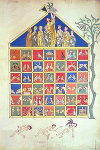 De Ark van Noach, facsimile van een origineel 12e-eeuws manuscript, 19e eeuw door French School
